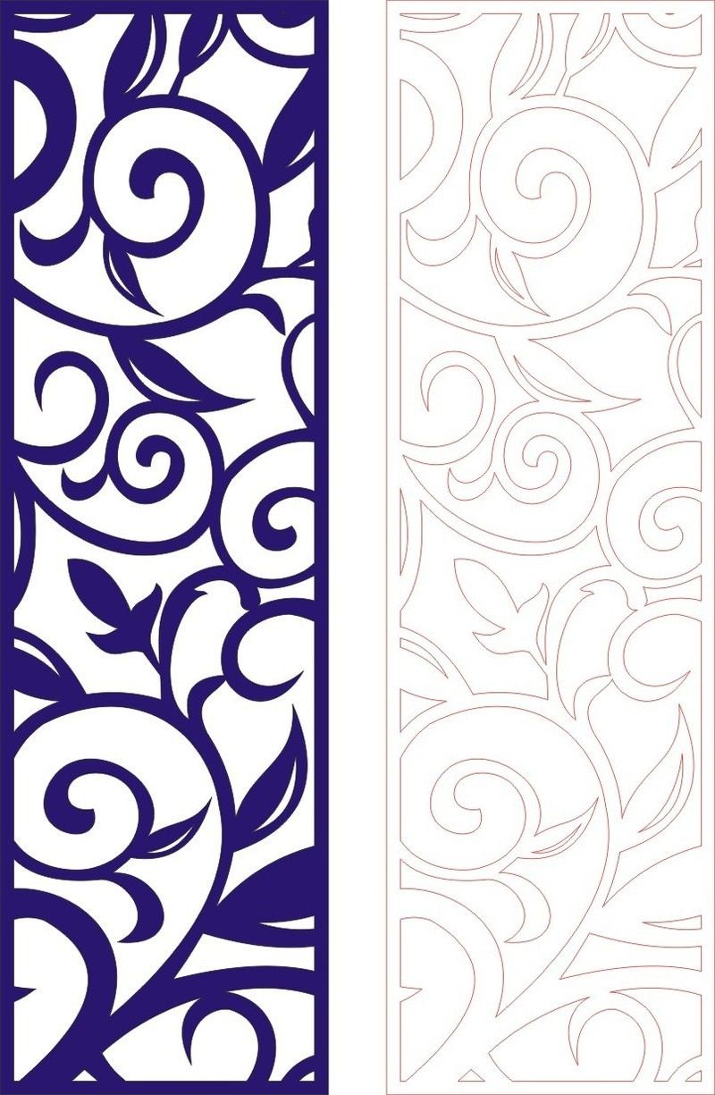 Cutout Partition Lace Floral Porch Template Free DXF File Free Vectors