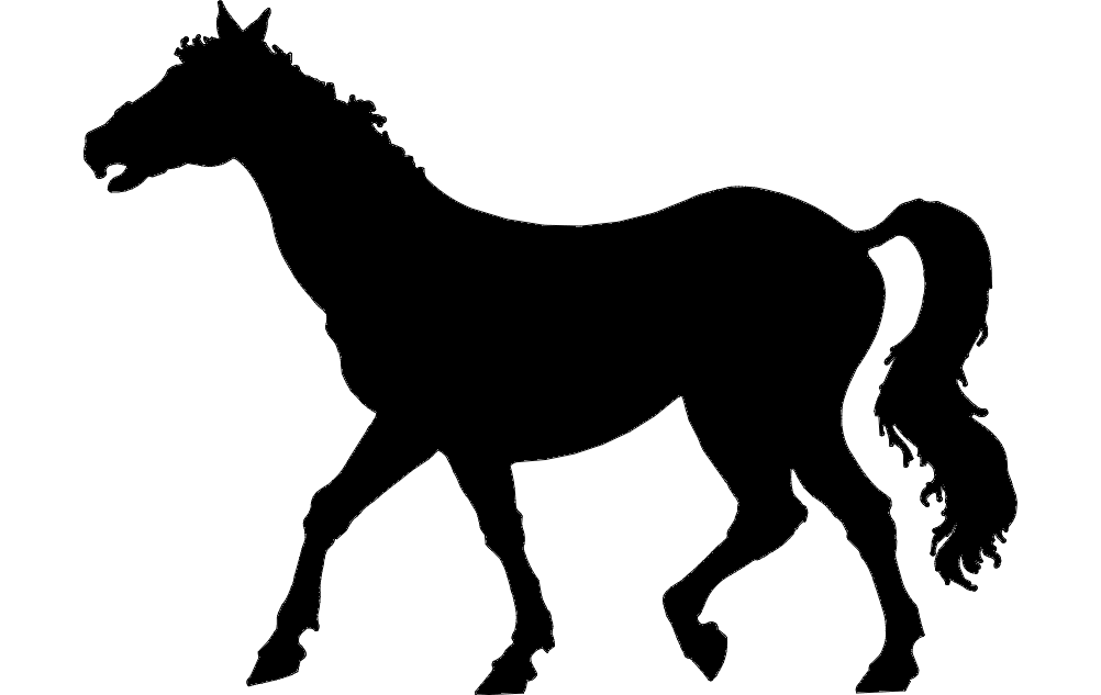 Horse Walking DXF File Free Vectors