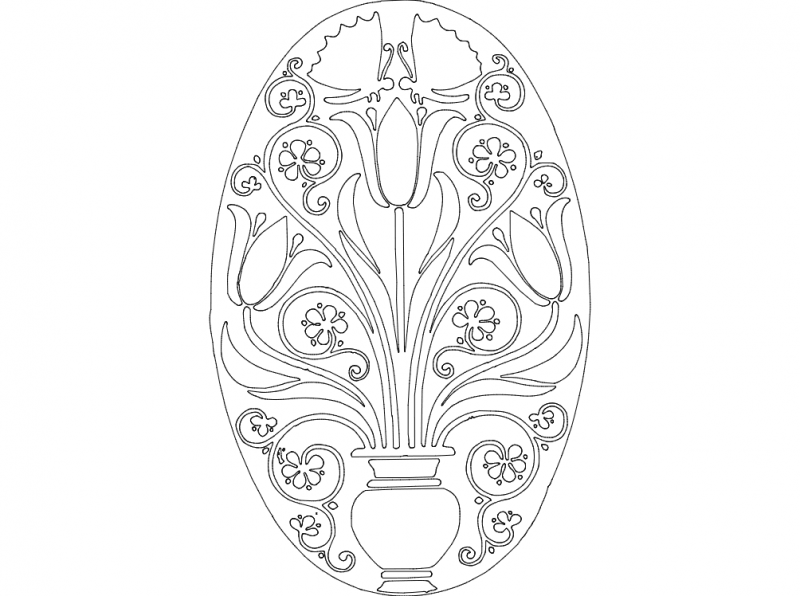 Flowerpot Free DXF File Free Vectors