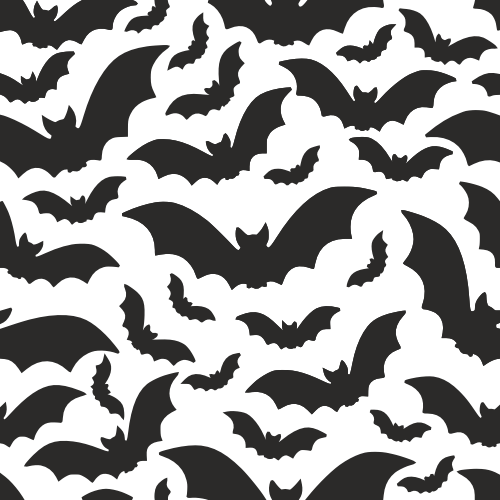 Halloween Pattern With Bats Vector Art Free DXF File Free Vectors