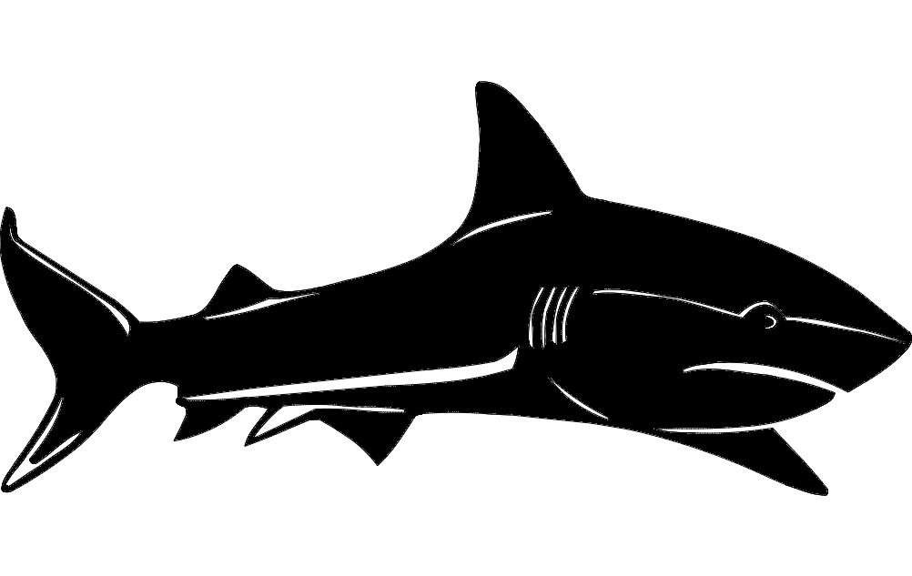 Shark Silhouette Free DXF File Free Vectors