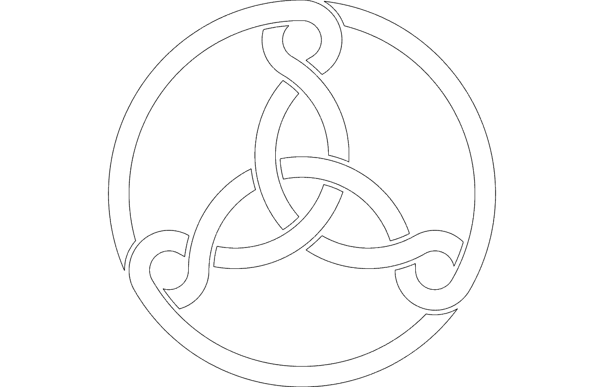 Three Celtic Knots Free DXF File Free Vectors