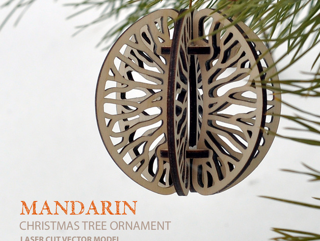 Mandarin. Christmas Tree Ornament Free DXF File Free Vectors