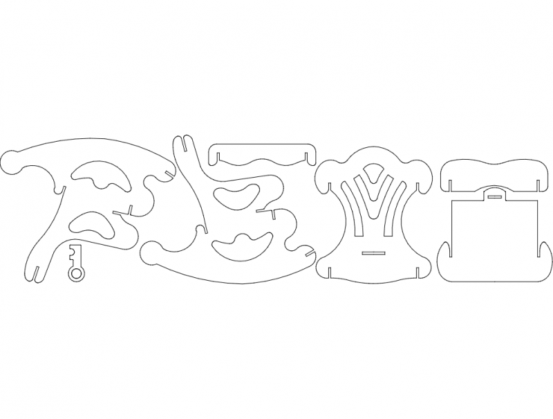 Masem Sandalye (Rocking Chair) Free DXF File Free Vectors