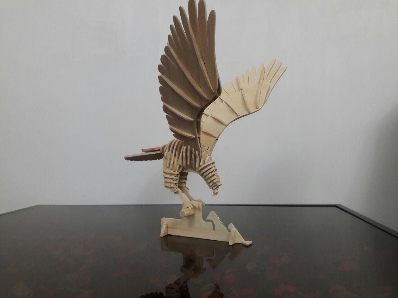 Hawk Laser Cut 3D Puzzle Plans Free DXF File Free Vectors