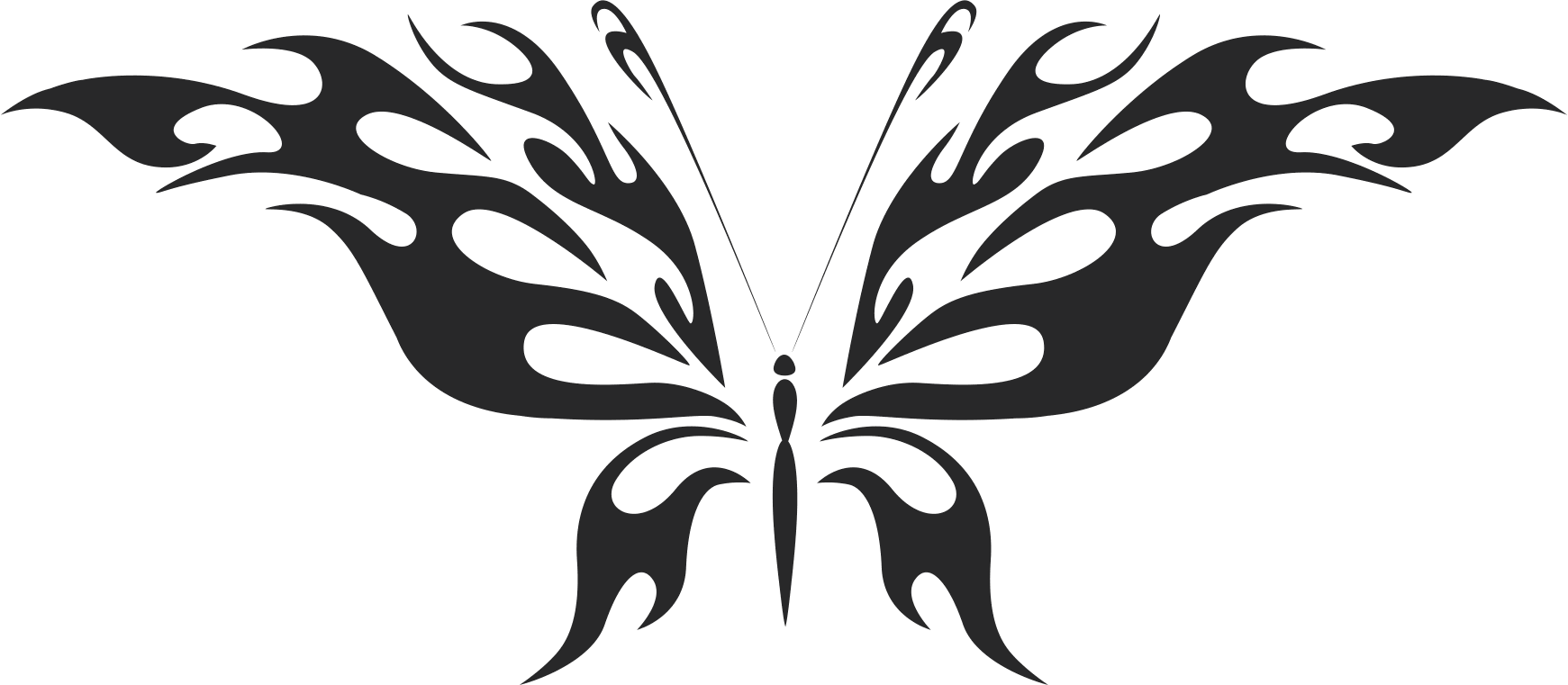 Tribal Butterfly Vector Art 45 Free DXF File Free Vectors