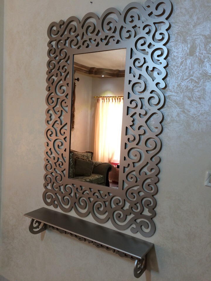 Bathroom Mirror Frame With Shelf Free DXF File Free Vectors