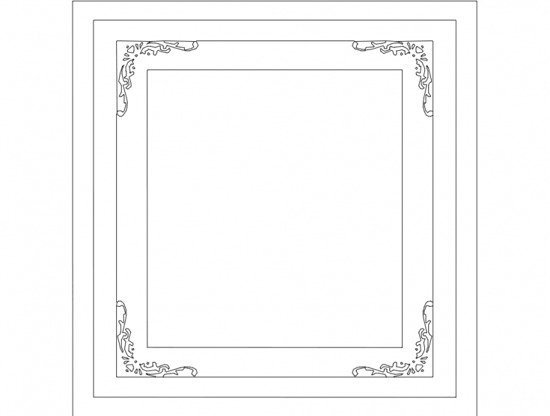 Frame Free DXF File Free Vectors