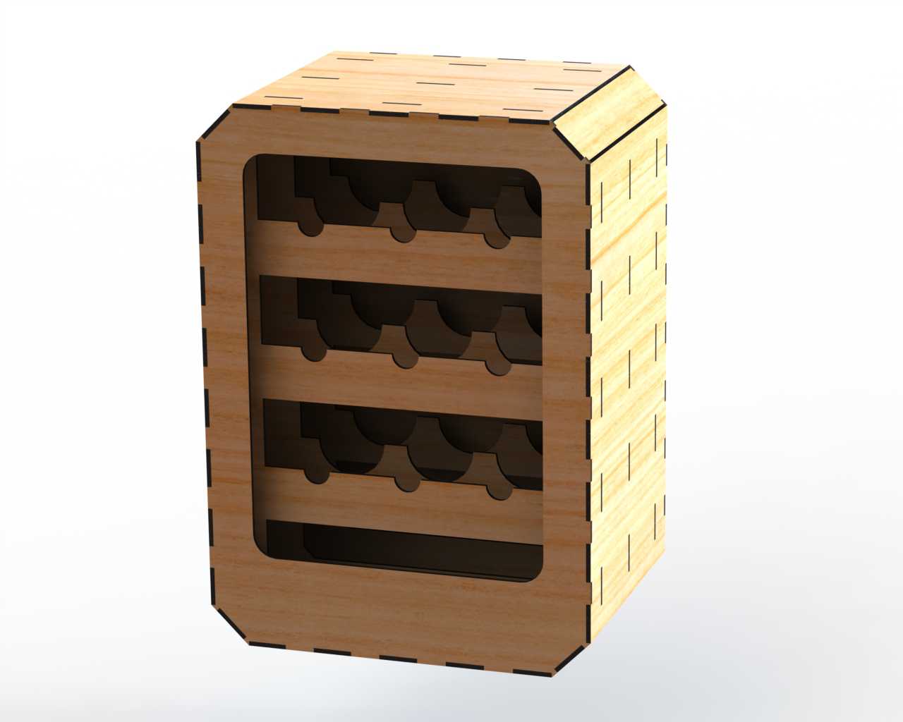 Wine Rack Rectangular 6Mm Free DXF File Free Vectors