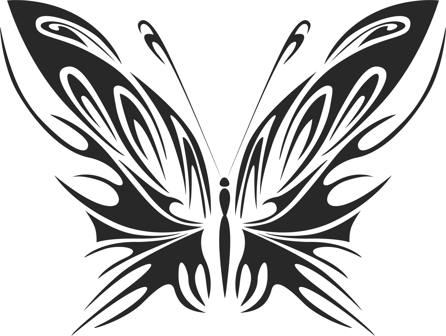 Tribal Butterfly Vector Art 40 Free DXF File Free Vectors