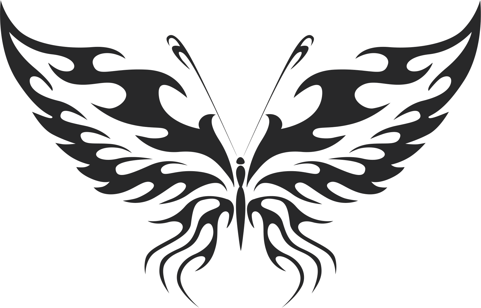 Tribal Butterfly Vector Art 11 Free DXF File Free Vectors