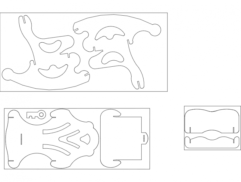 Sandalye (Rocking Chair) Free DXF File Free Vectors