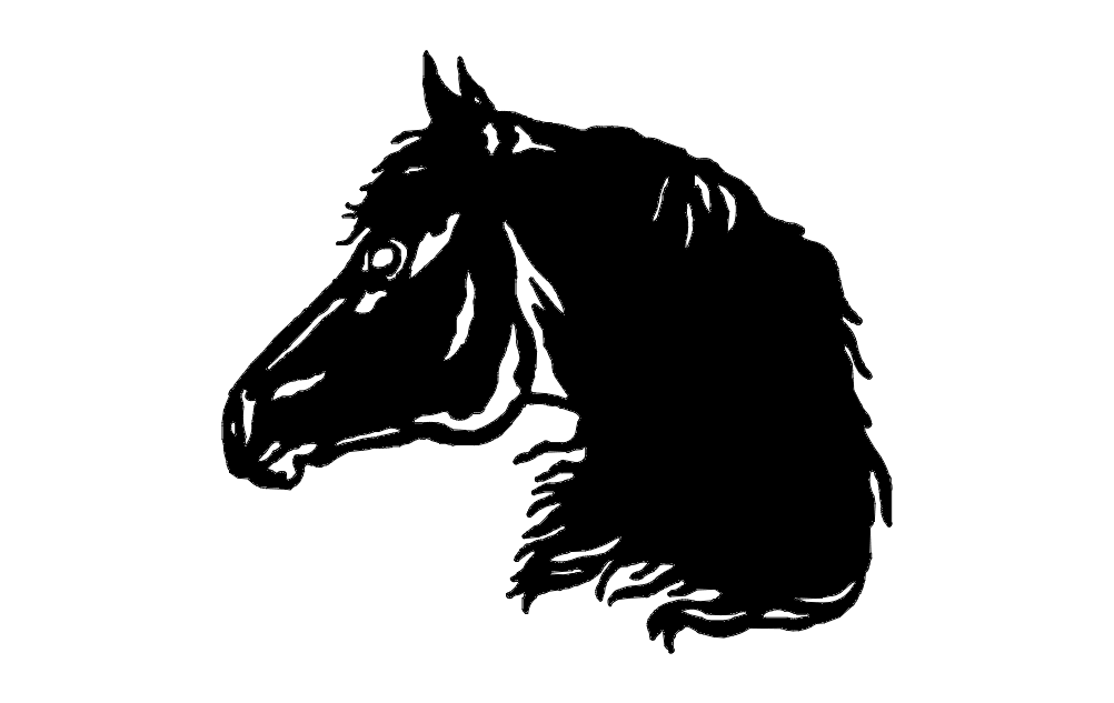 Horse Head DXF File Free Vectors