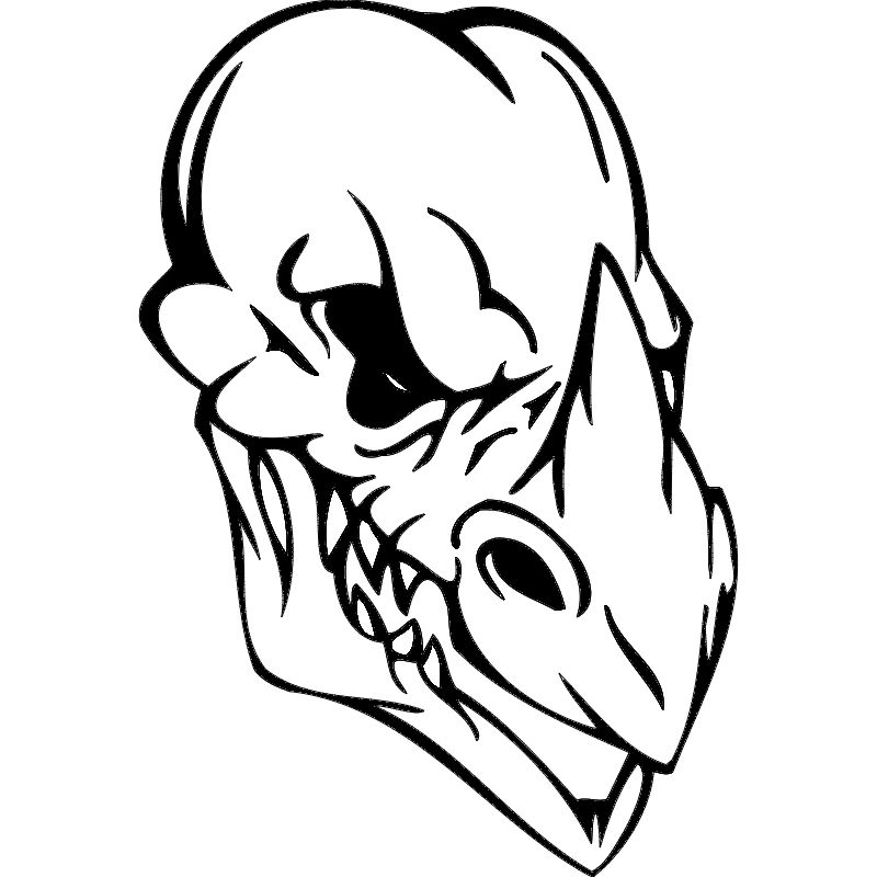Skull 016 Free DXF File Free Vectors
