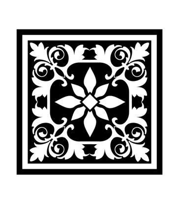 Decorative Square Ornament Tile Art Free DXF File Free Vectors