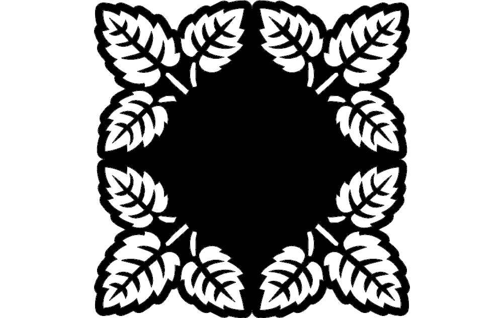 Tree Leaf Pattern Free DXF File Free Vectors