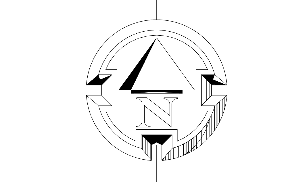 North Arrow Symbol Round Free DXF File Free Vectors