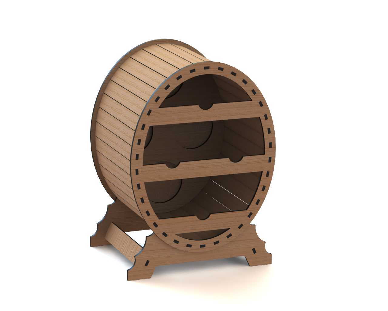 Wine Rack Oval Free DXF File Free Vectors