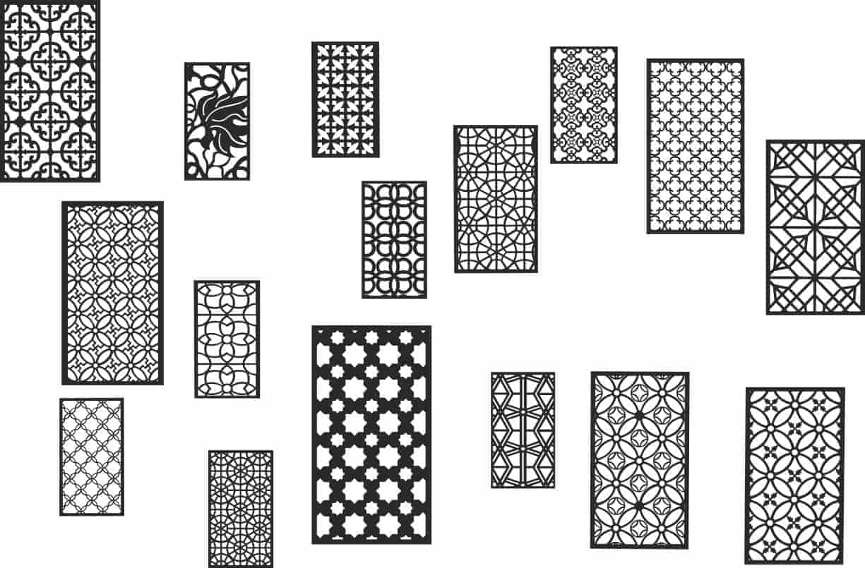 Collection Black White Geometric Seamless Patterns Free Vector Free Vectors