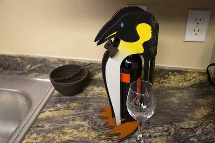 Penguin Shaped Mini-Bar Cnc Puzzle Pattern Free Vector Free Vectors