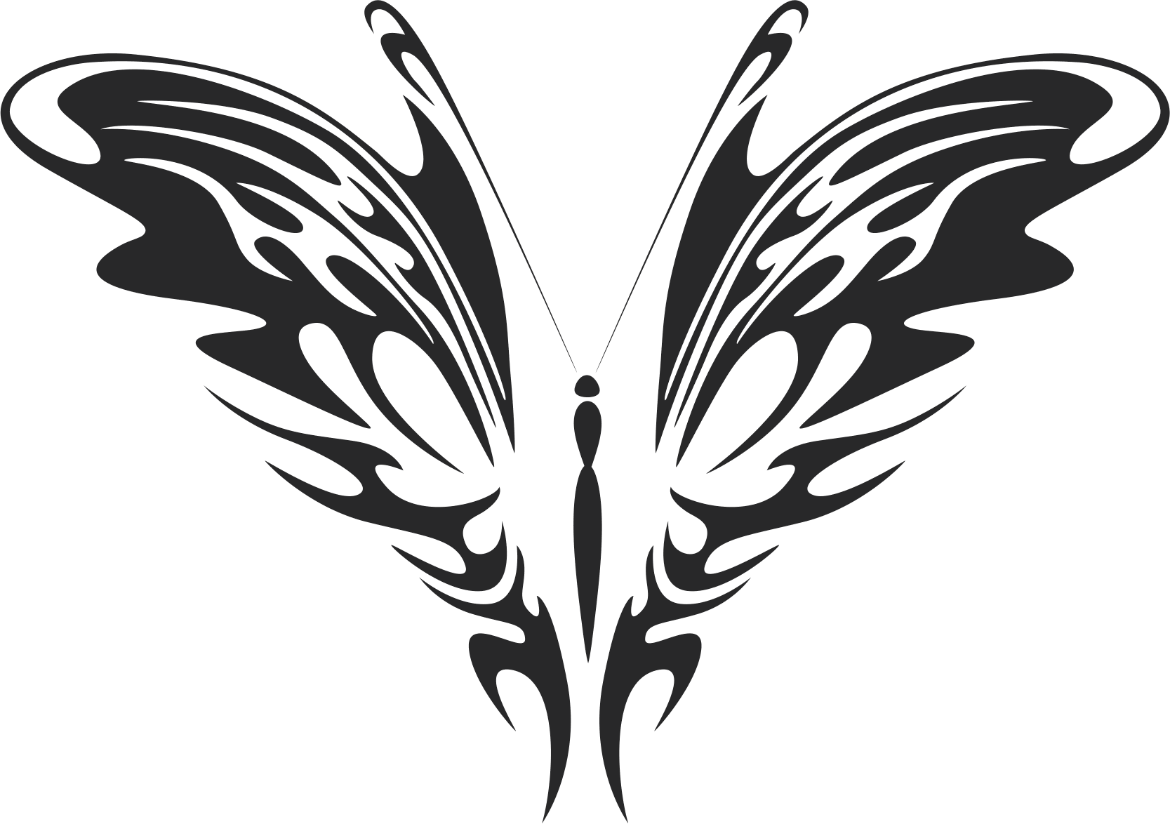 Tribal Butterfly Vector Art 26 Free DXF File Free Vectors