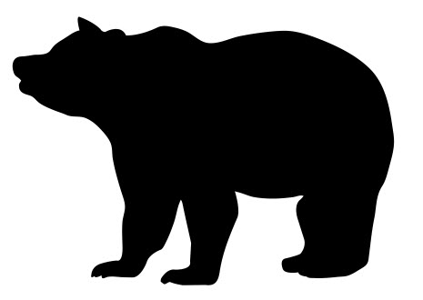 Bear Silhouette Free DXF File Free Vectors