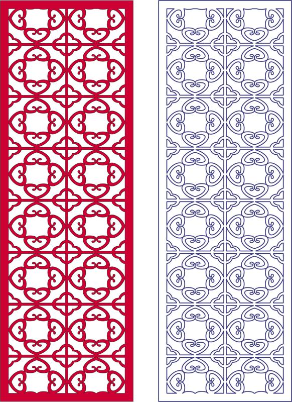 2D Vector Panel Pattern Free DXF File Free Vectors