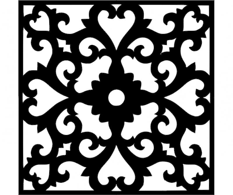 Flower Wall Border Stencil Template Free DXF File Free Vectors