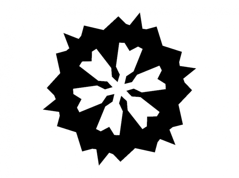Snowflake Silhouette 3 Free DXF File Free Vectors