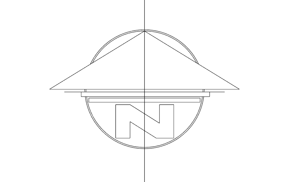 North Arrow Symbol Flat Free DXF File Free Vectors