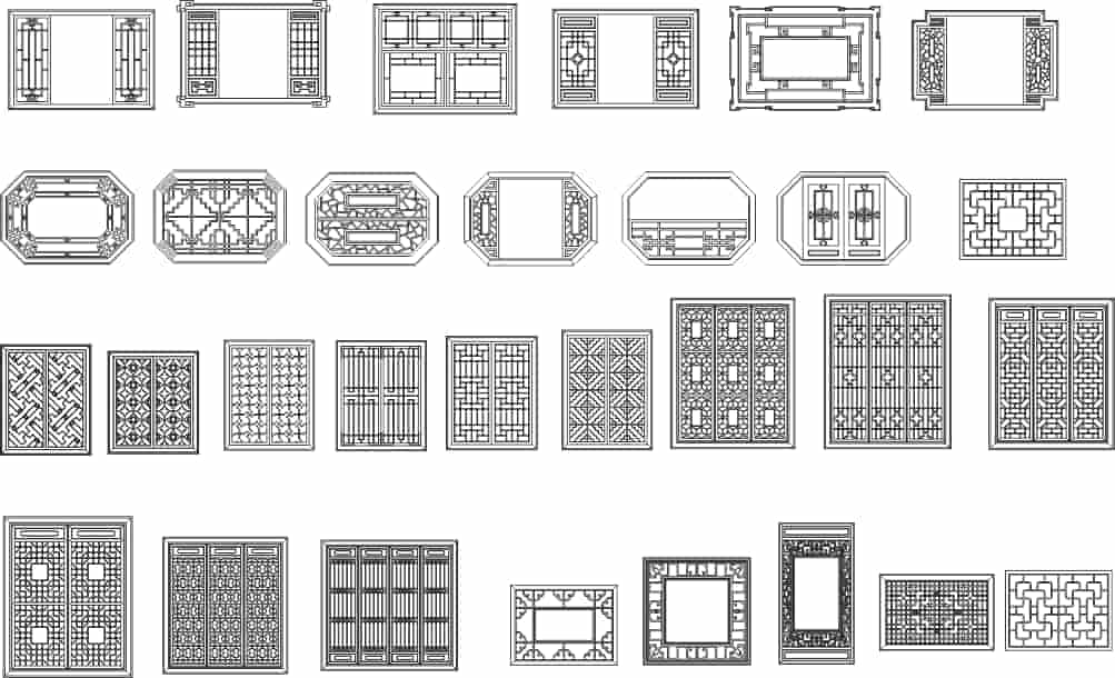 Chinese Window Patternss Free Vector Free Vectors