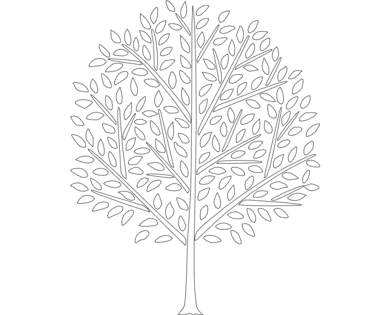Tree Free DXF File Free Vectors