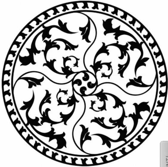 узоры круглые трафарет Free DXF File Free Vectors