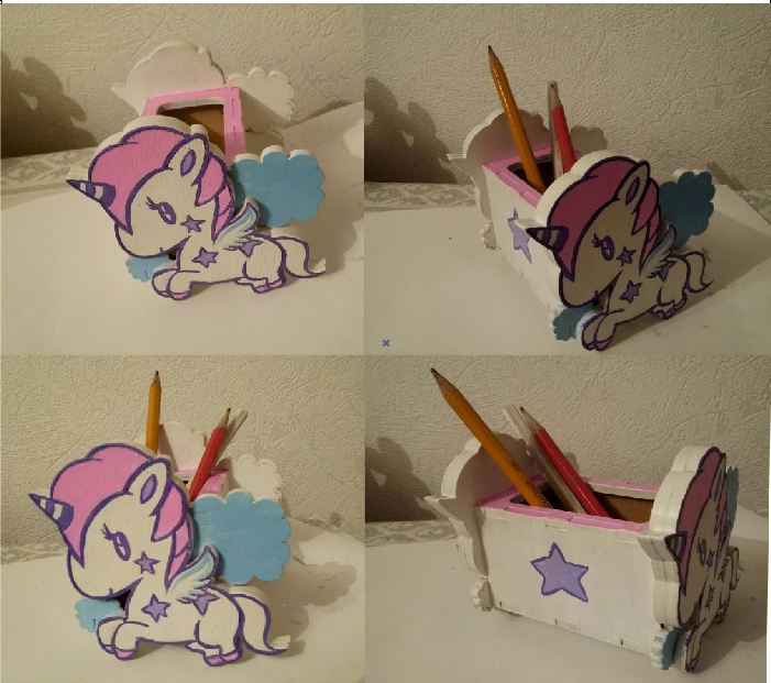 Unicorn Desk Organizer Free DXF File Free Vectors