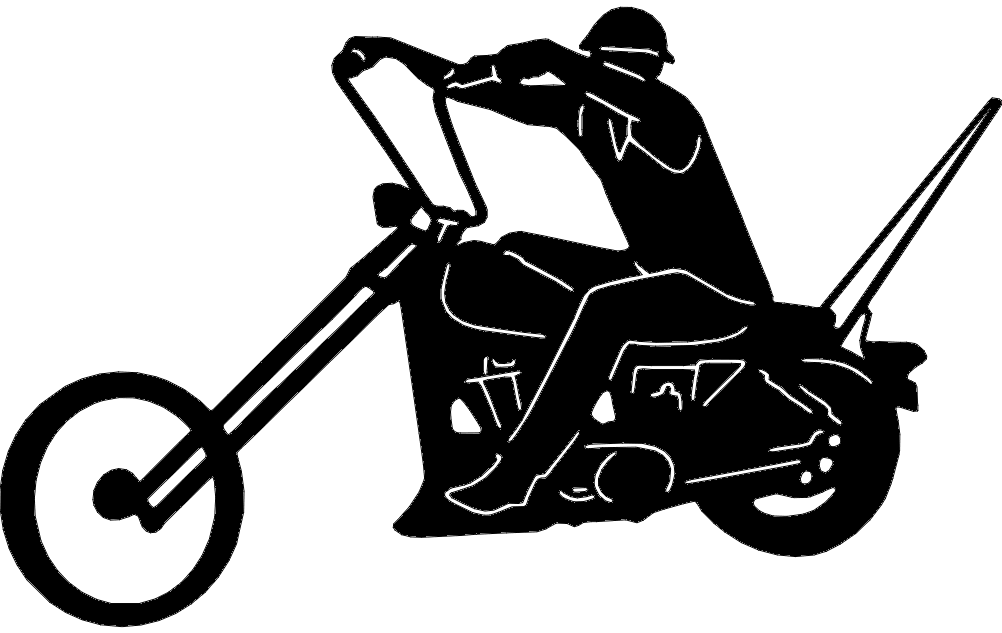 Chopper (Motorcycle) Free DXF File Free Vectors