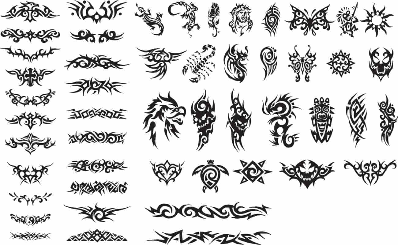 Patterns Of Tribal Tattoos Free Vector Free Vectors