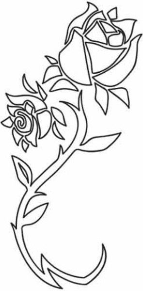 Rose Flower Abstract Design Free DXF File Free Vectors