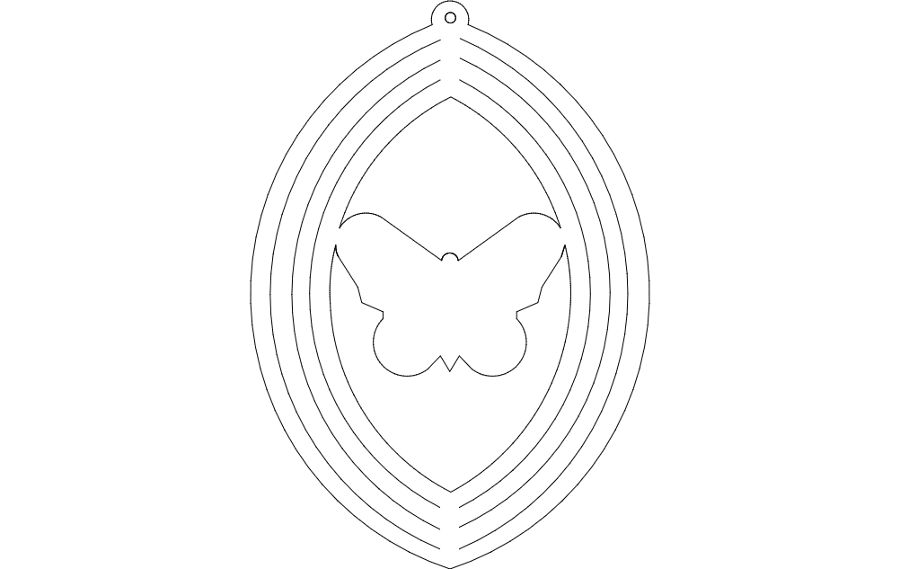 Wind Spin Butterfly Free DXF File Free Vectors