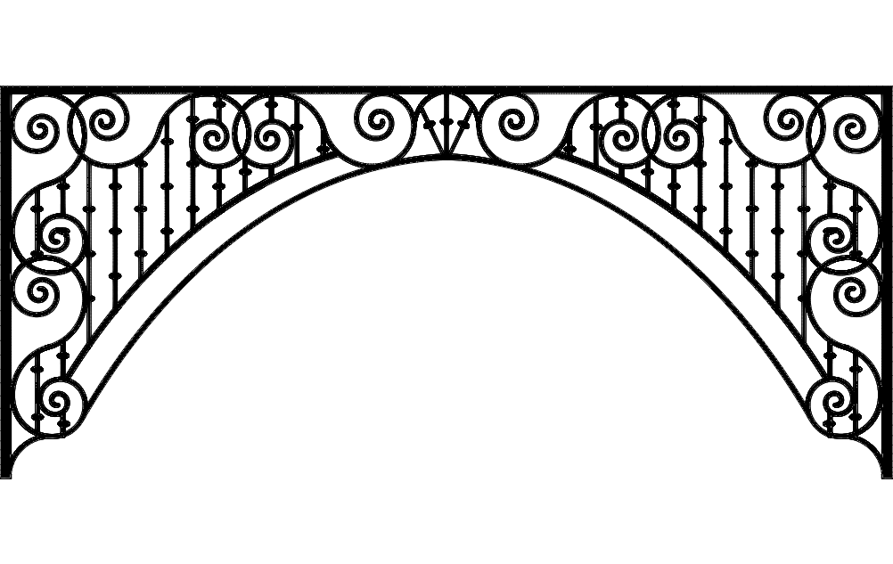 Ironwork Arch Free DXF File Free Vectors
