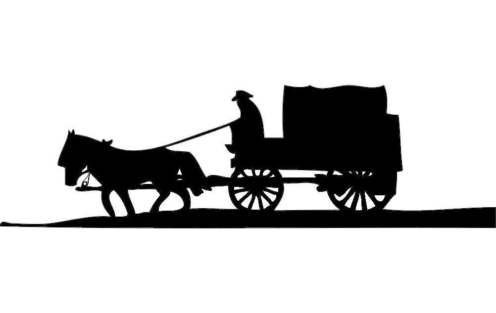 Horse And Buggy DXF File Free Vectors