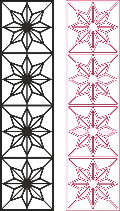 Star Pattern Vector Free DXF File Free Vectors