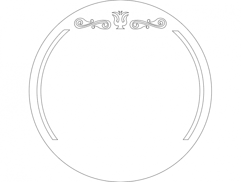 Yuvrlak Kapı SüSü Free DXF File Free Vectors