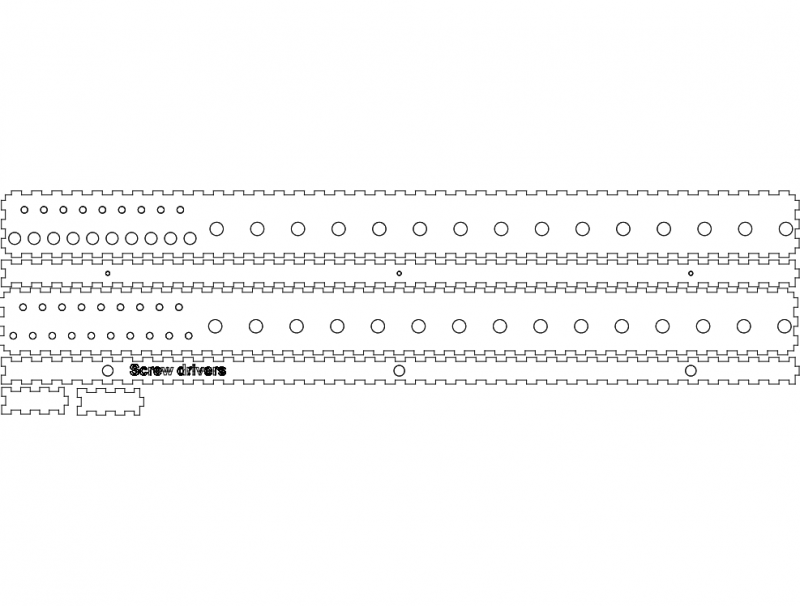 Screwdriver Shelf Free DXF File Free Vectors