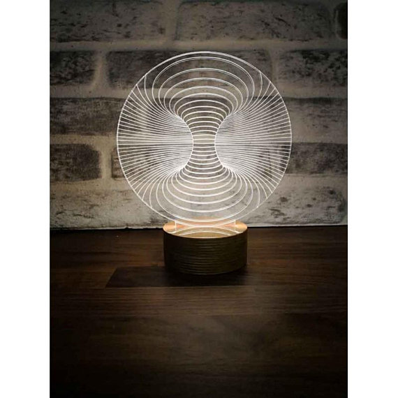 3D Illusion Led Lamp Free DXF File Free Vectors