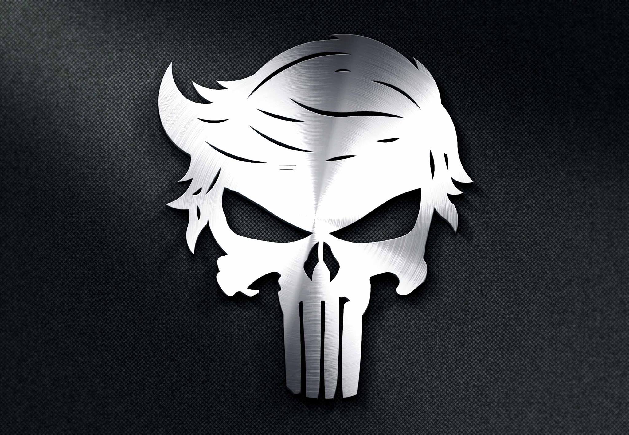Trump Punisher Skull Free DXF File Free Vectors