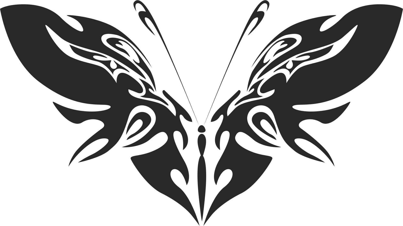 Tribal Butterfly Vector Art 42 Free DXF File Free Vectors