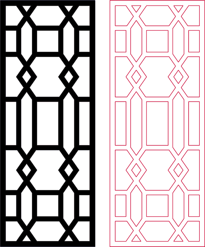 Decorative Room Divider Pattern Design Free DXF File Free Vectors