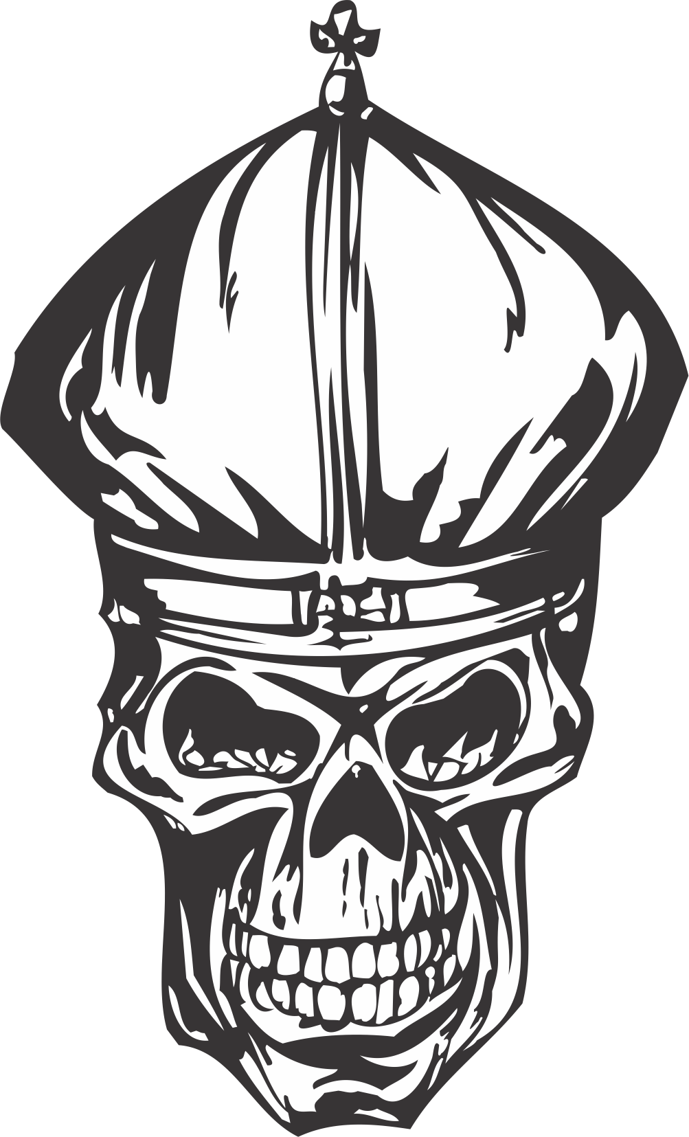 Cool Skull Free DXF File Free Vectors