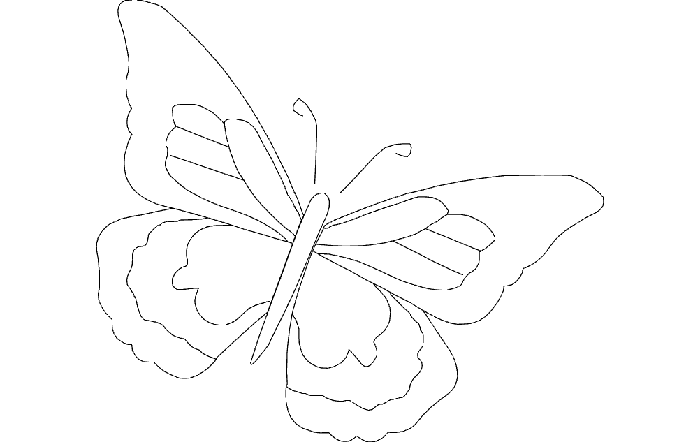 Butterfly Free DXF File Free Vectors