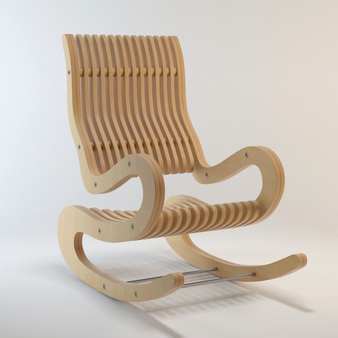 Rocking Chair Plywood 15 Mm Free DXF File Free Vectors